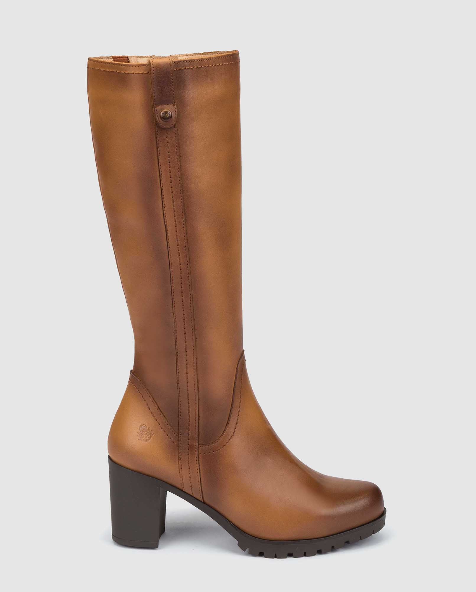 Bota de tacón Praga 004 cuero