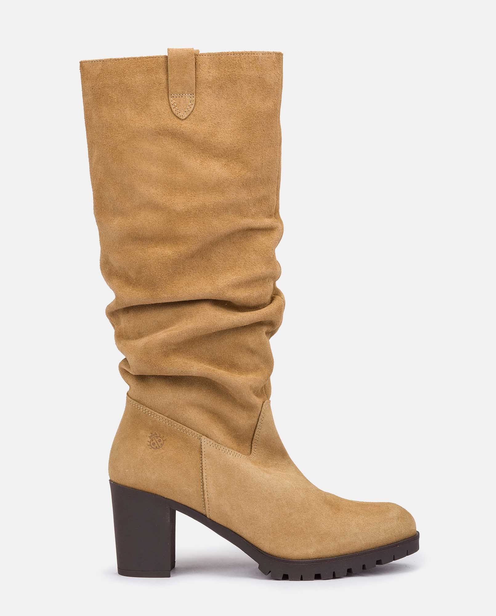 Bota de tacón PRAGA-019 beige - Image 3