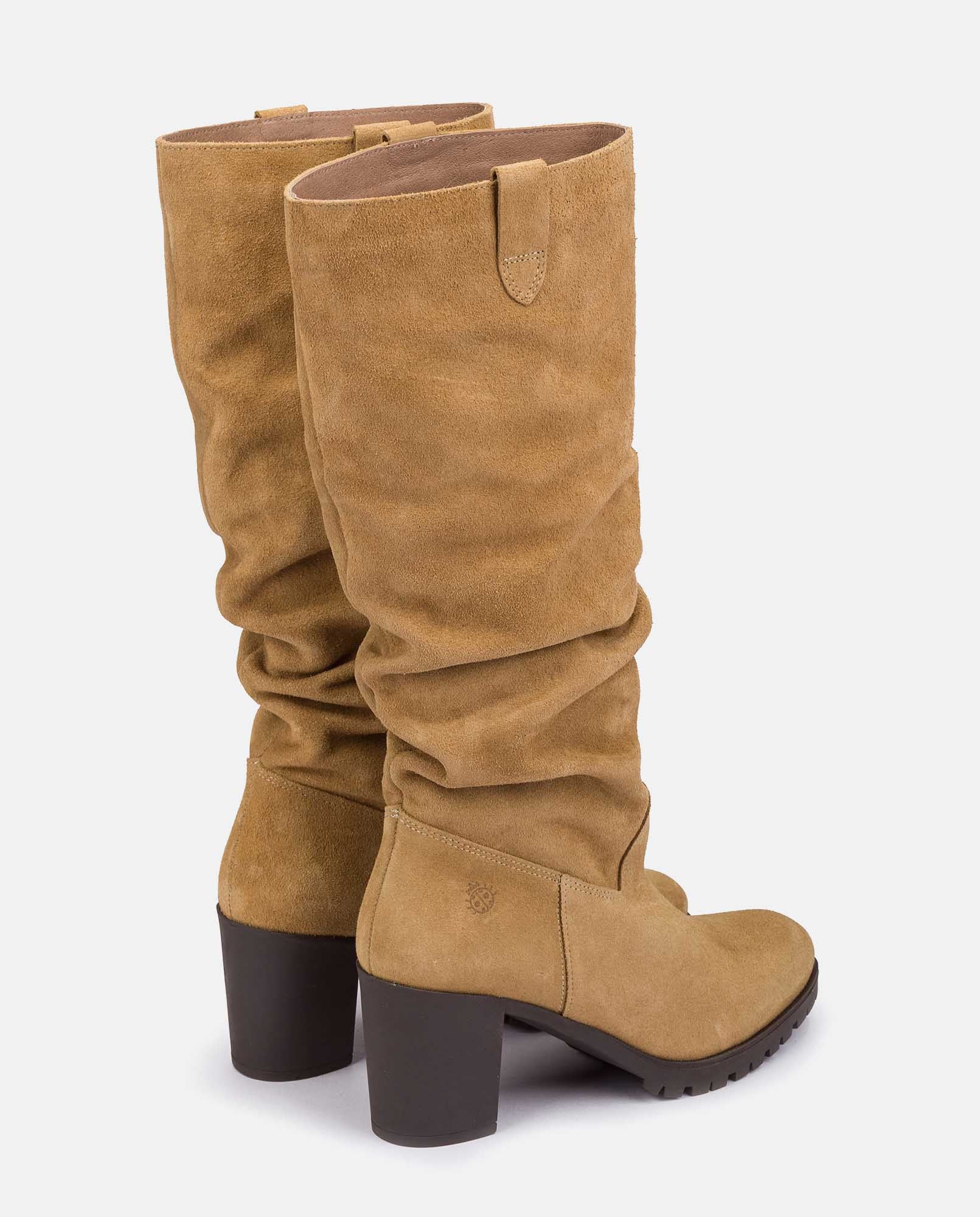 Bota de tacón PRAGA-019 beige - Image 6