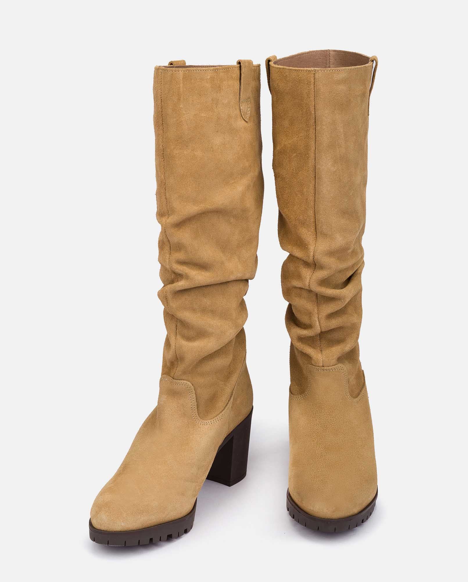Bota de tacón PRAGA-019 beige - Image 7