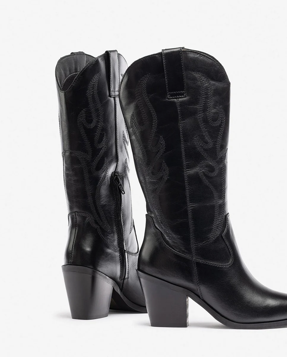 Bota de tacón RID-403 negro - Image 4