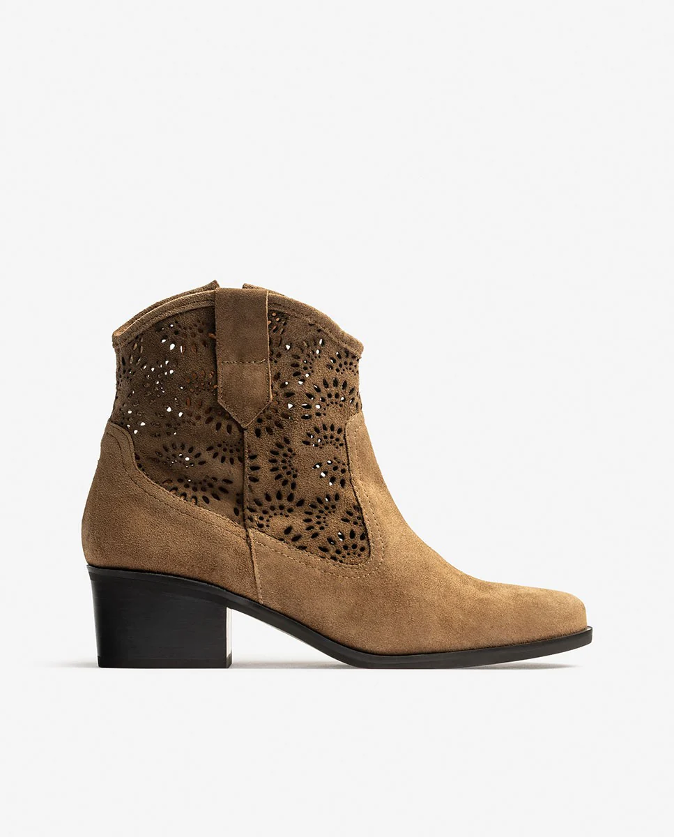 Botín de tacón LAILA-001 beige