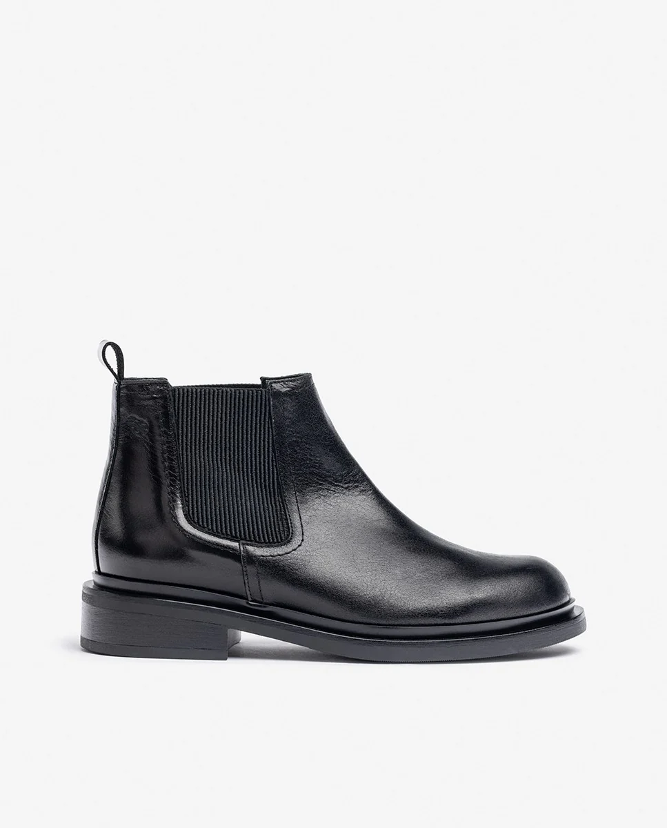 Botín plano LEI-002 negro
