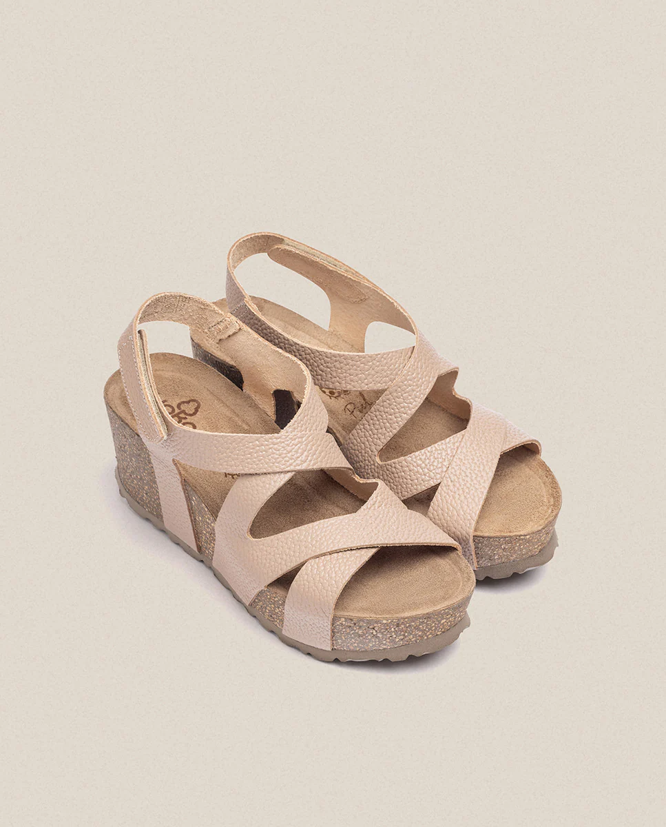Sandalia cuña Bari 303 beige - Image 5