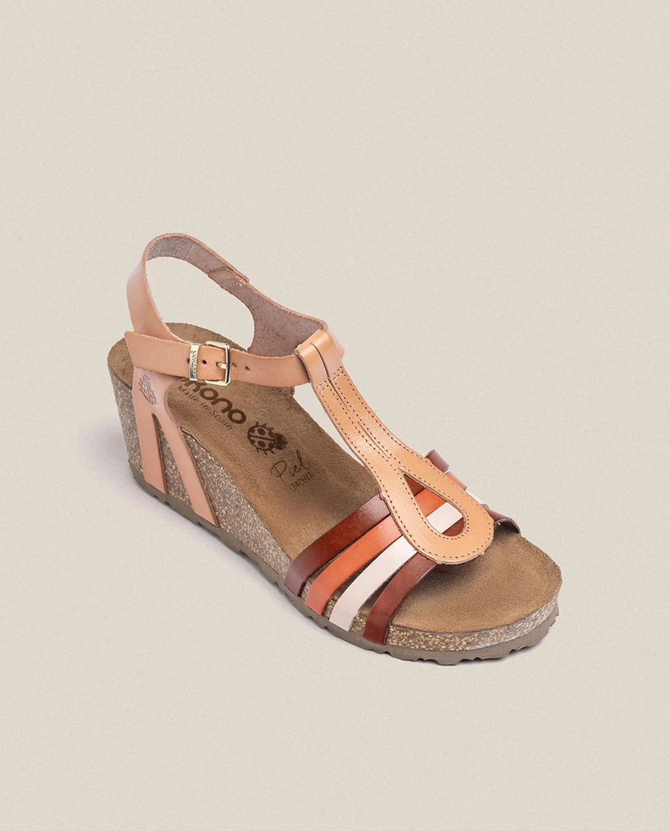 Sandalia cuña Cadiz 301 beige - Image 2