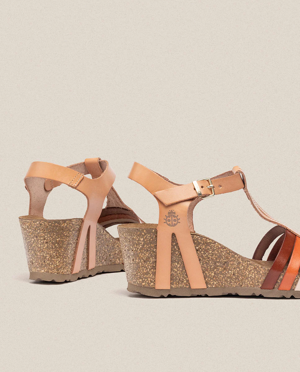 Sandalia cuña Cadiz 301 beige - Image 4