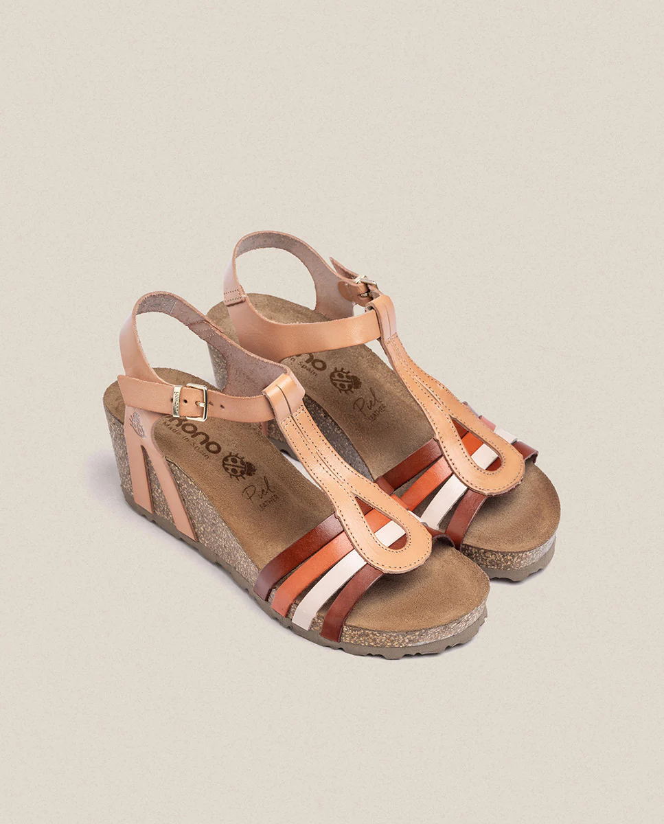 Sandalia cuña Cadiz 301 beige - Image 6