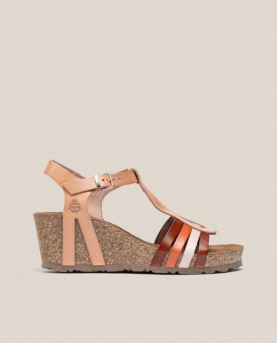 Sandalia cuña Cadiz 301 beige - Image 7