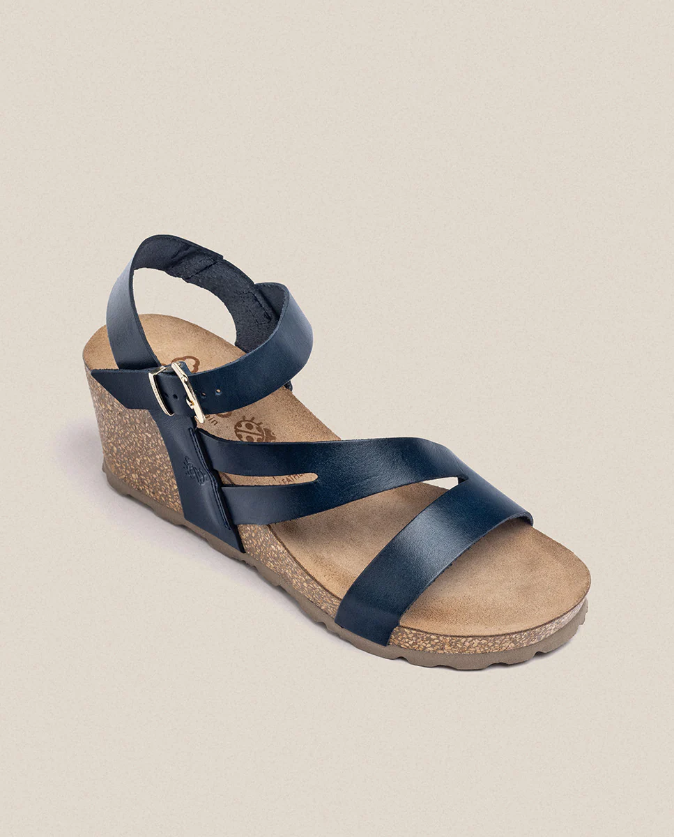 Sandalia cuña Cadiz 302 azul - Image 6