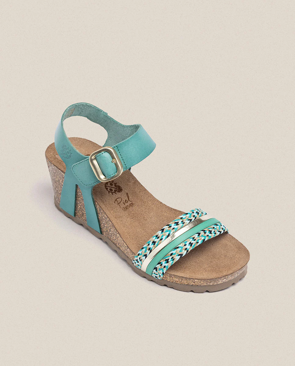 Sandalia cuña Cadiz 306 azul - Image 6