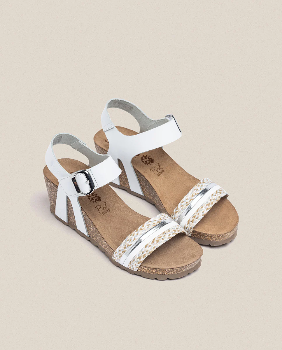 Sandalia cuña Cadiz 306 blanco - Image 6