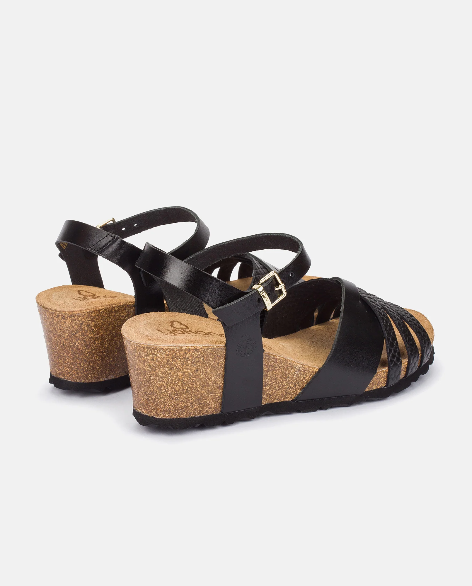 Sandalia de cuña Cadiz 137 negro - Image 4