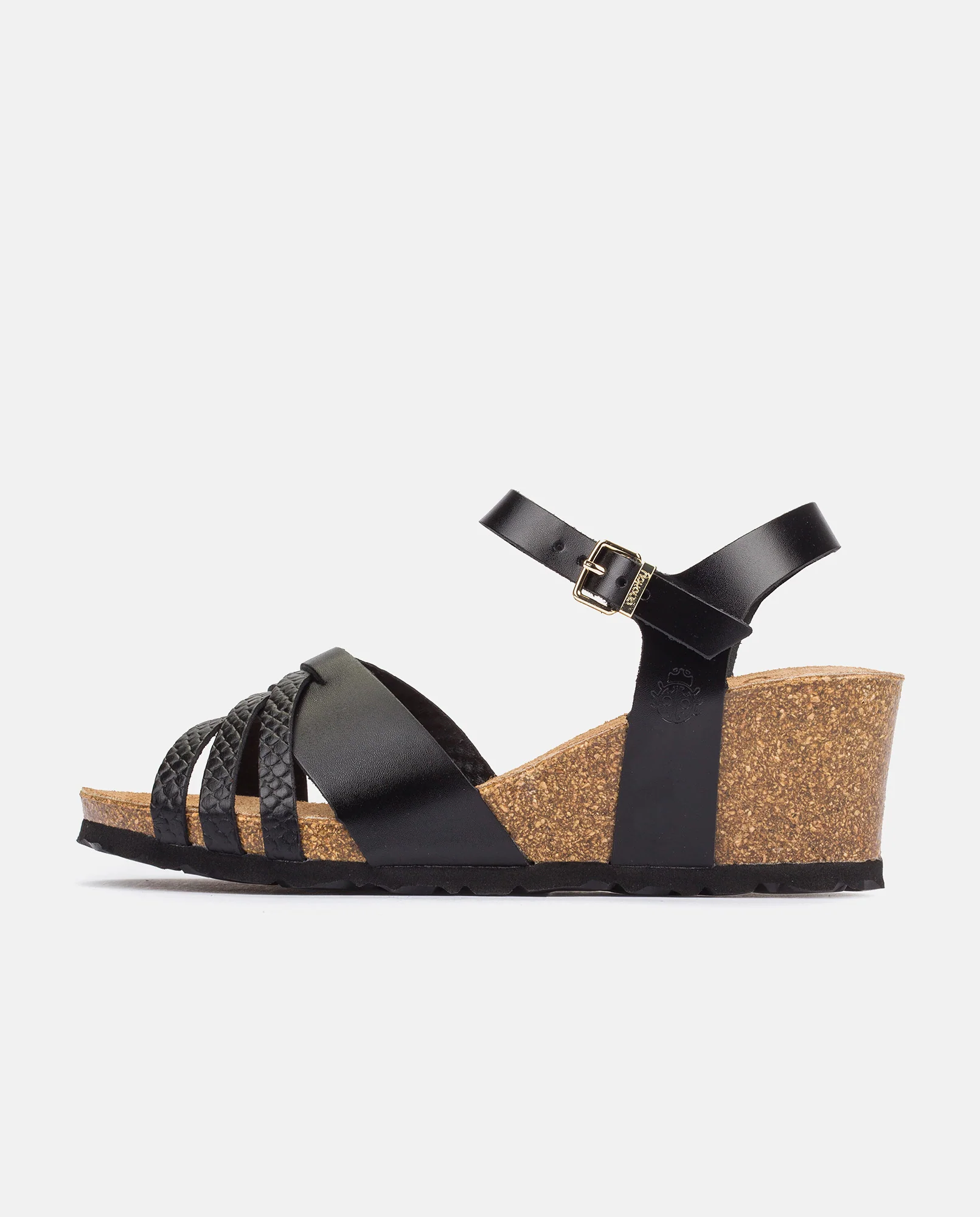 Sandalia de cuña Cadiz 137 negro - Image 6