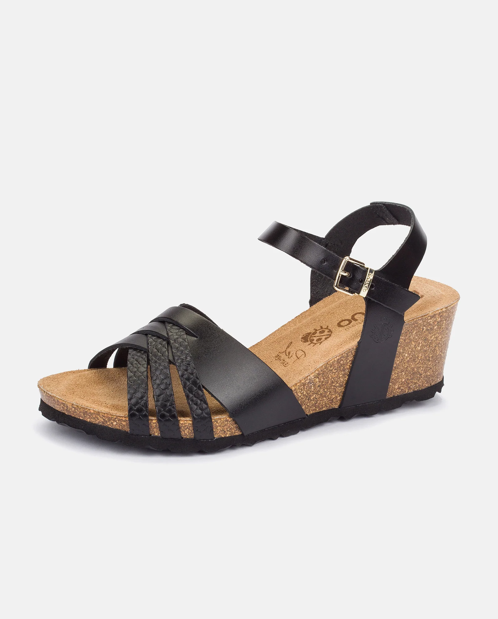 Sandalia de cuña Cadiz 137 negro - Image 7