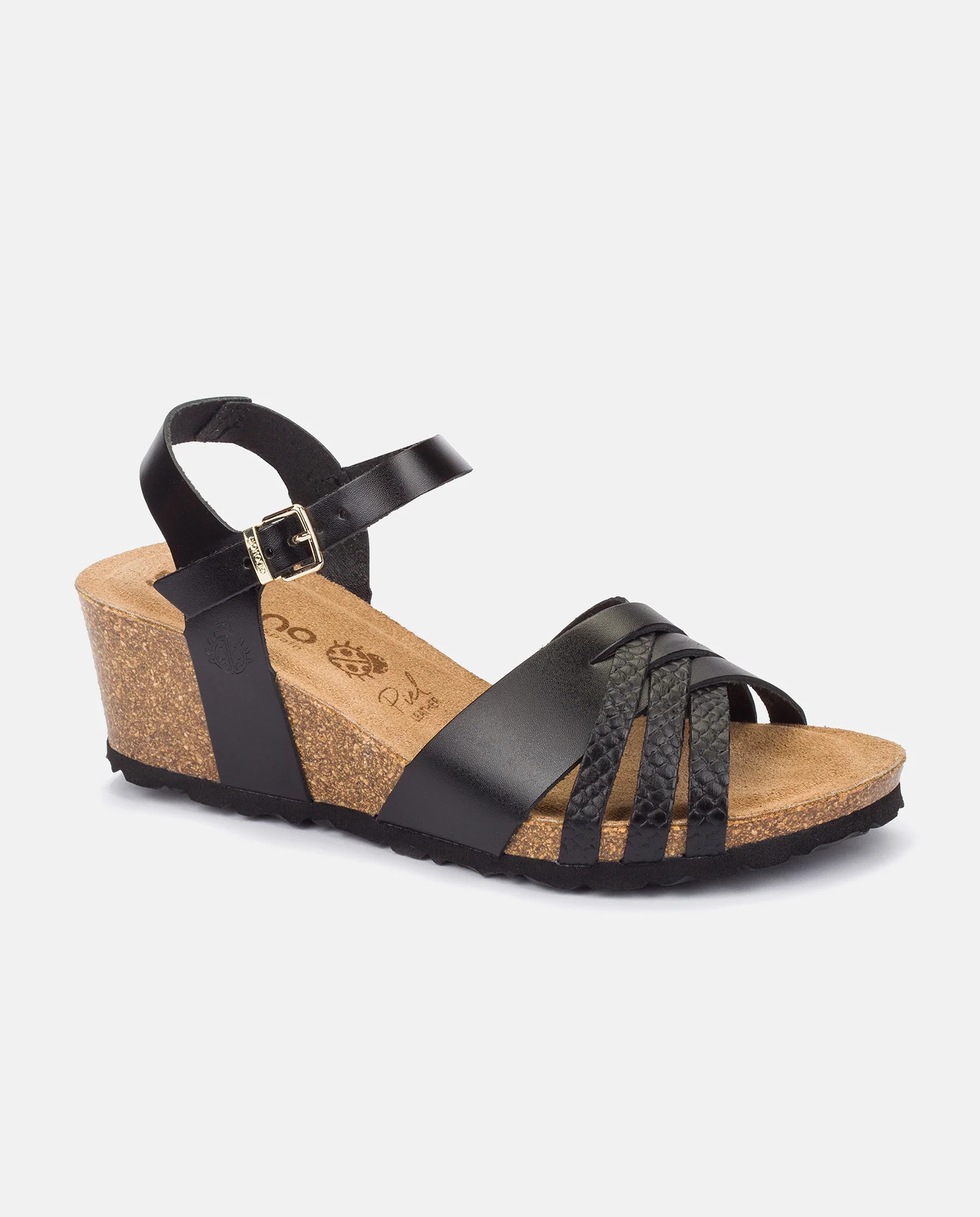 Sandalia de cuña Cadiz 137 negro - Image 8