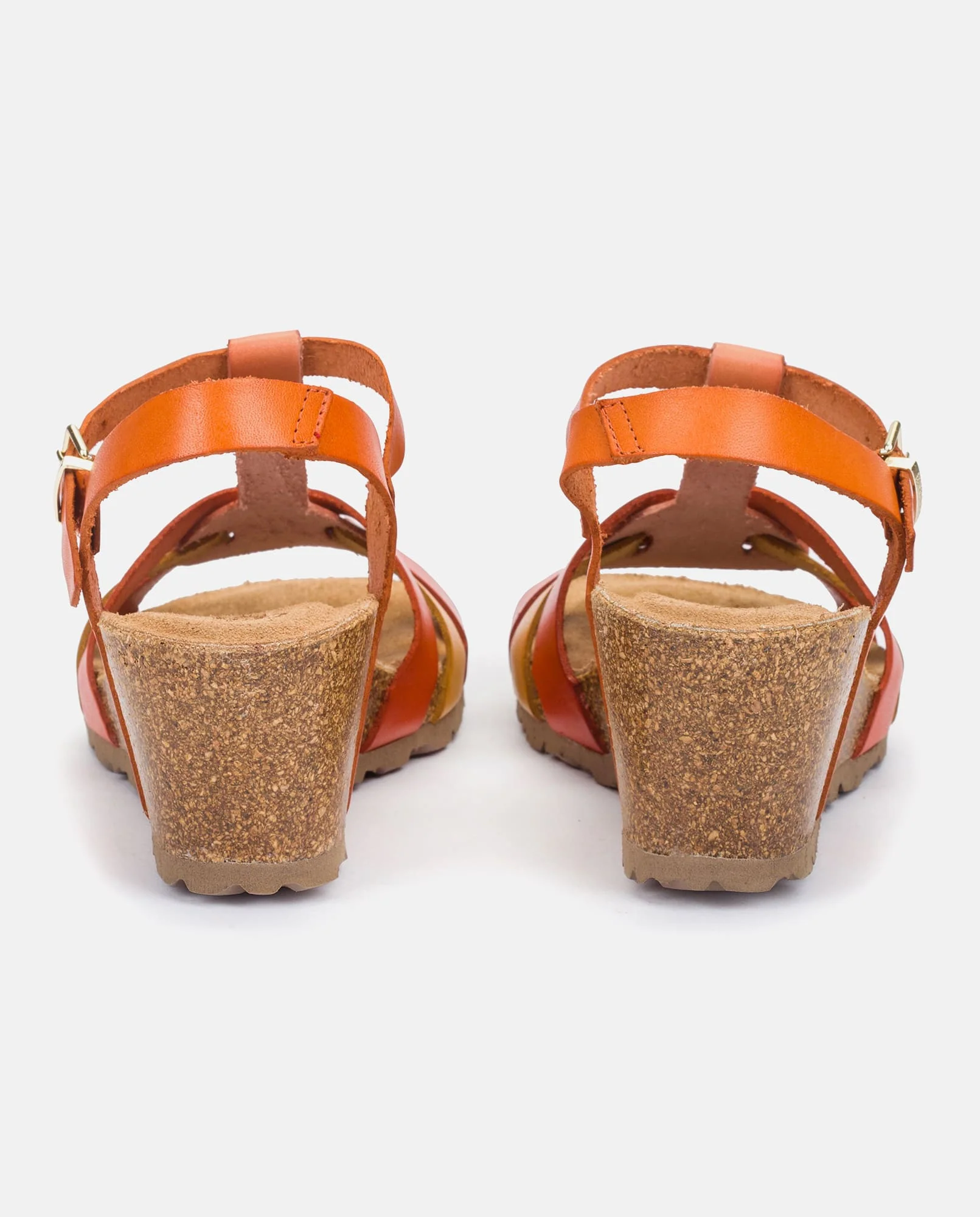 Sandalia de cuña CADIZ-138 naranja - Image 3