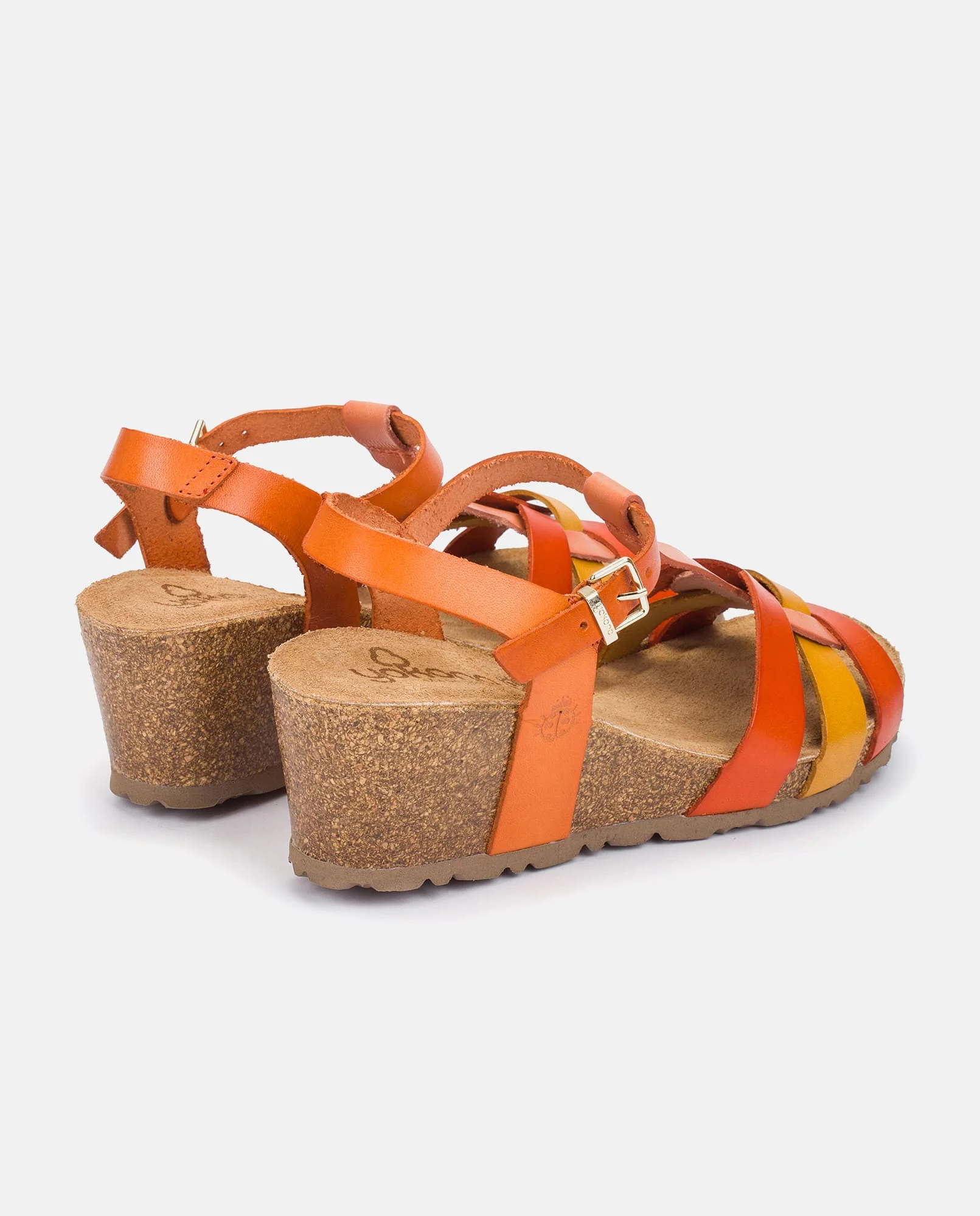 Sandalia de cuña CADIZ-138 naranja - Image 4