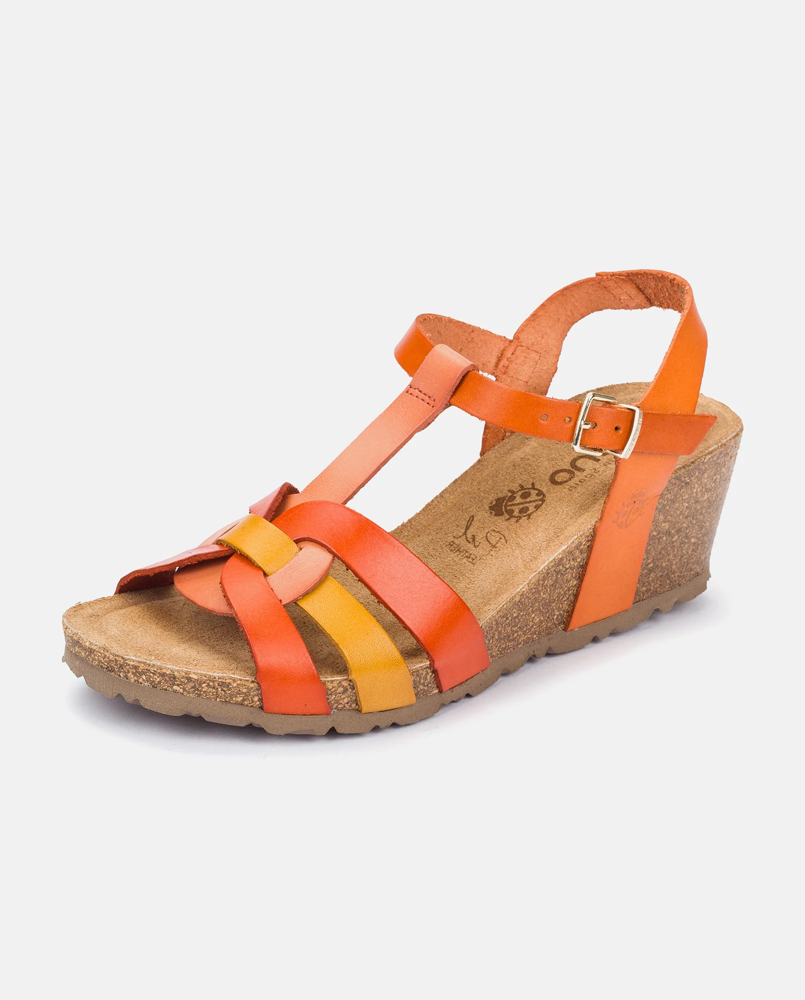 Sandalia de cuña CADIZ-138 naranja - Image 7