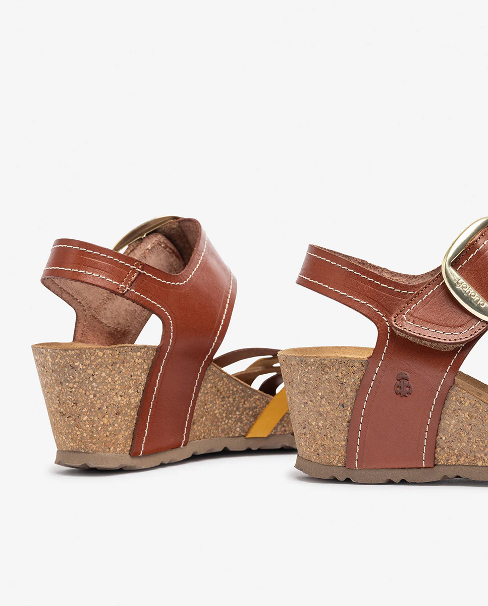 Sandalia de cuña CADIZ-250 amarillo - Image 3