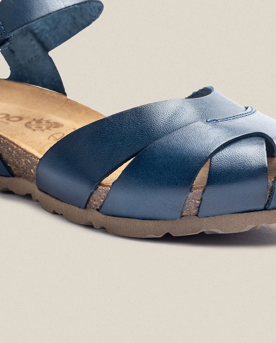 Sandalia de cuña Monaco 186 azul - Image 3