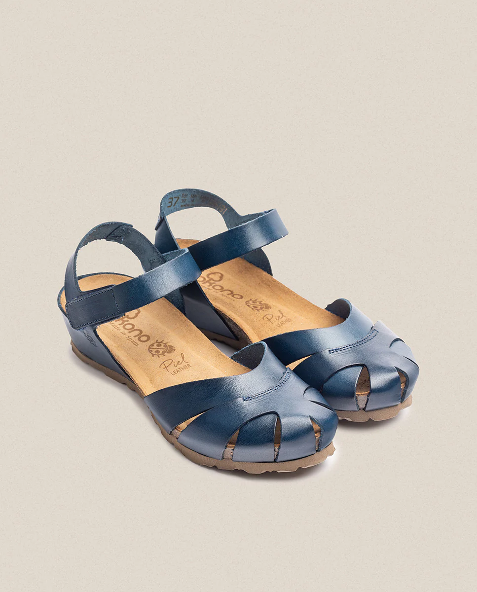 Sandalia de cuña Monaco 186 azul - Image 4