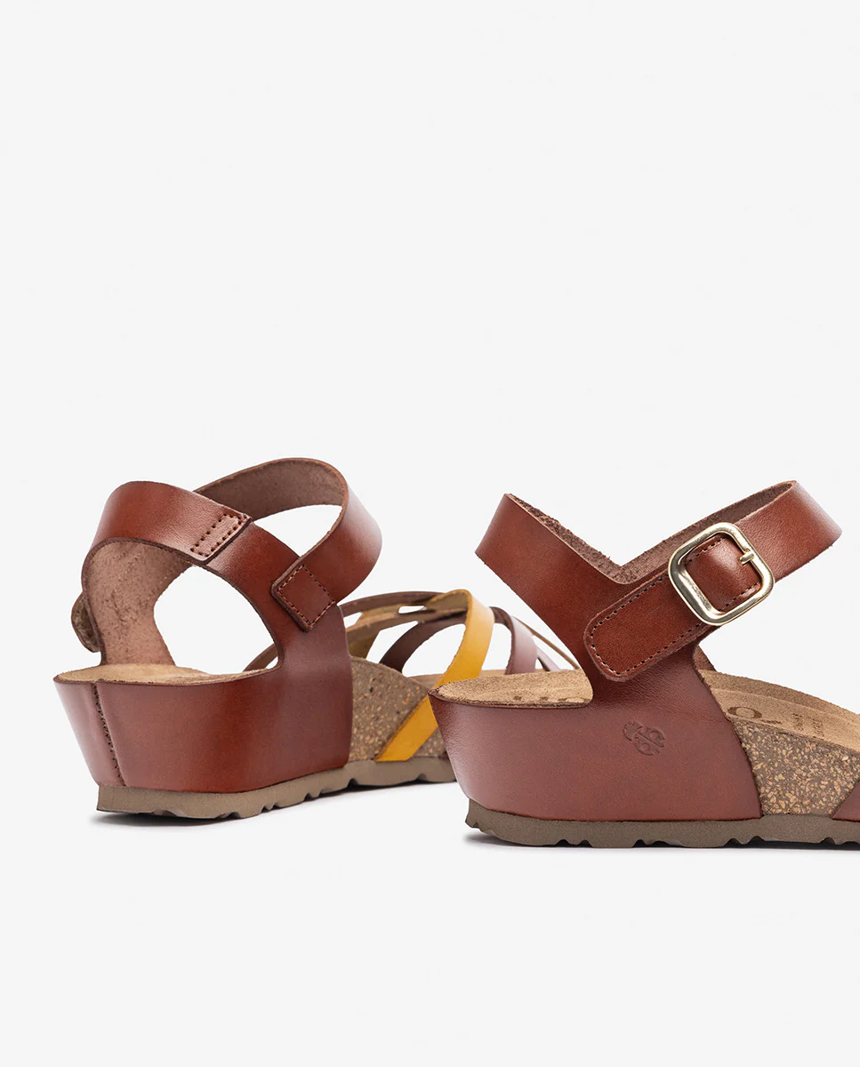 Sandalia de cuña MONACO-245 amarillo - Image 3