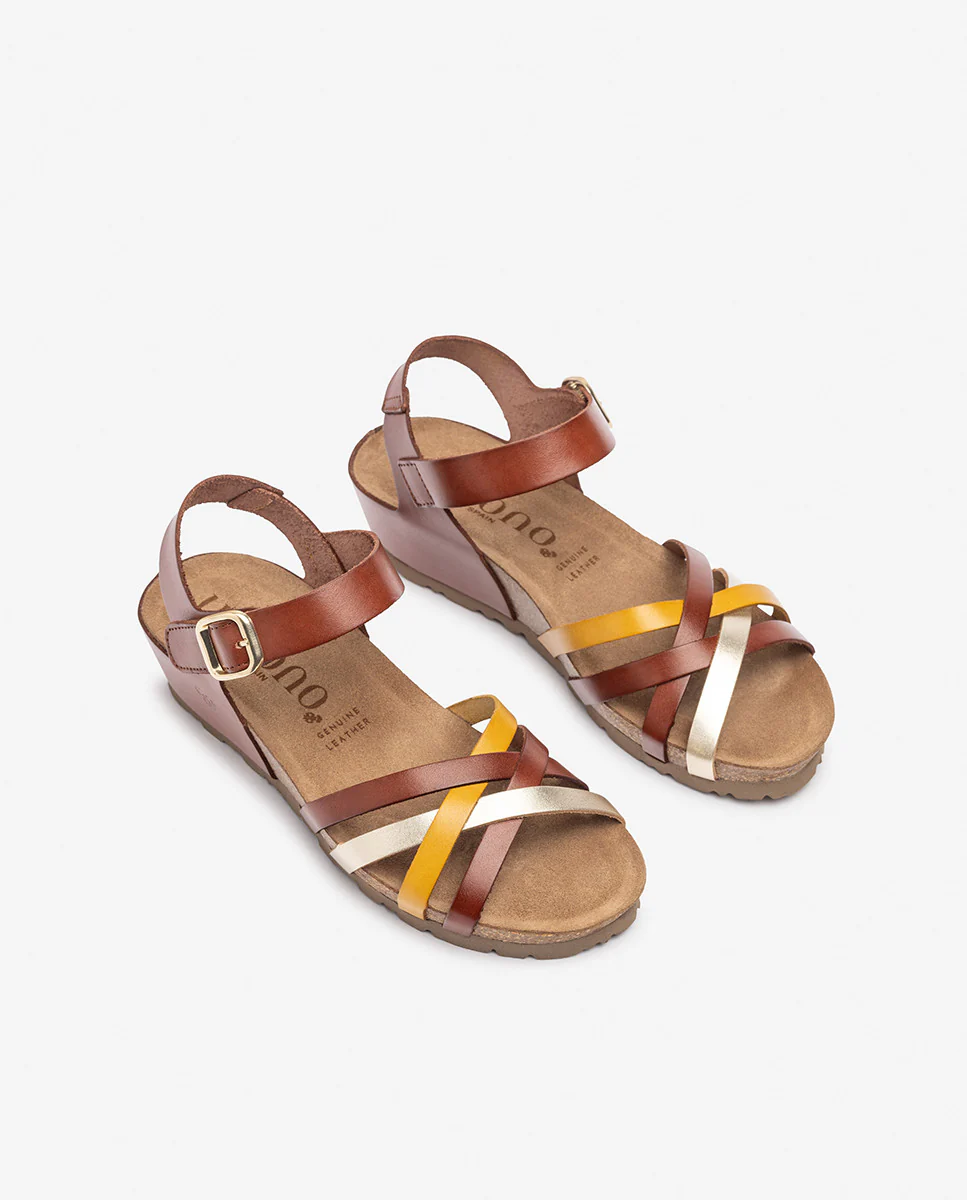 Sandalia de cuña MONACO-245 amarillo - Image 4