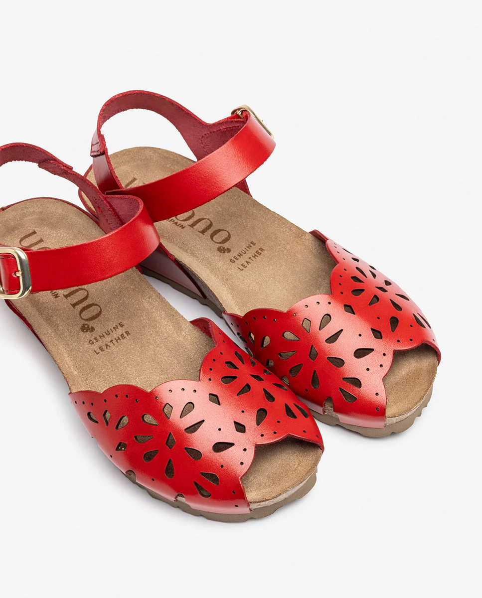 Sandalia de cuña MONACO-247 rojo - Image 6