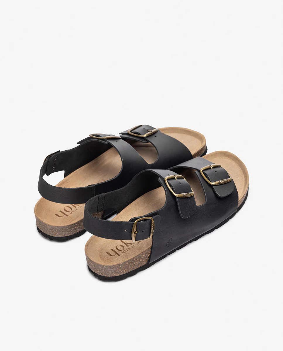 Sandalia plana MACAM-151 negro - Image 3