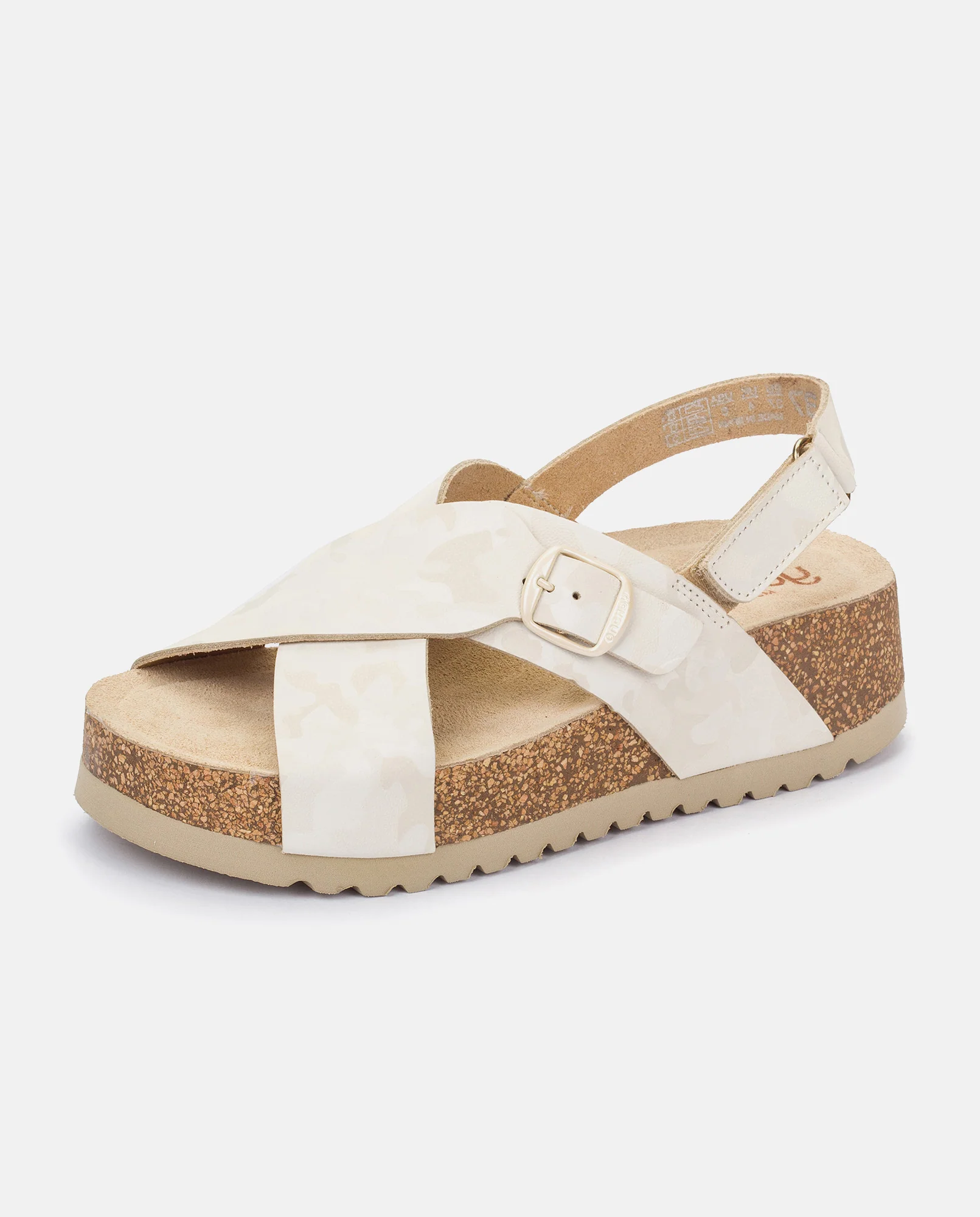 Sandalia de plataforma Velez 001 blanco - Image 7