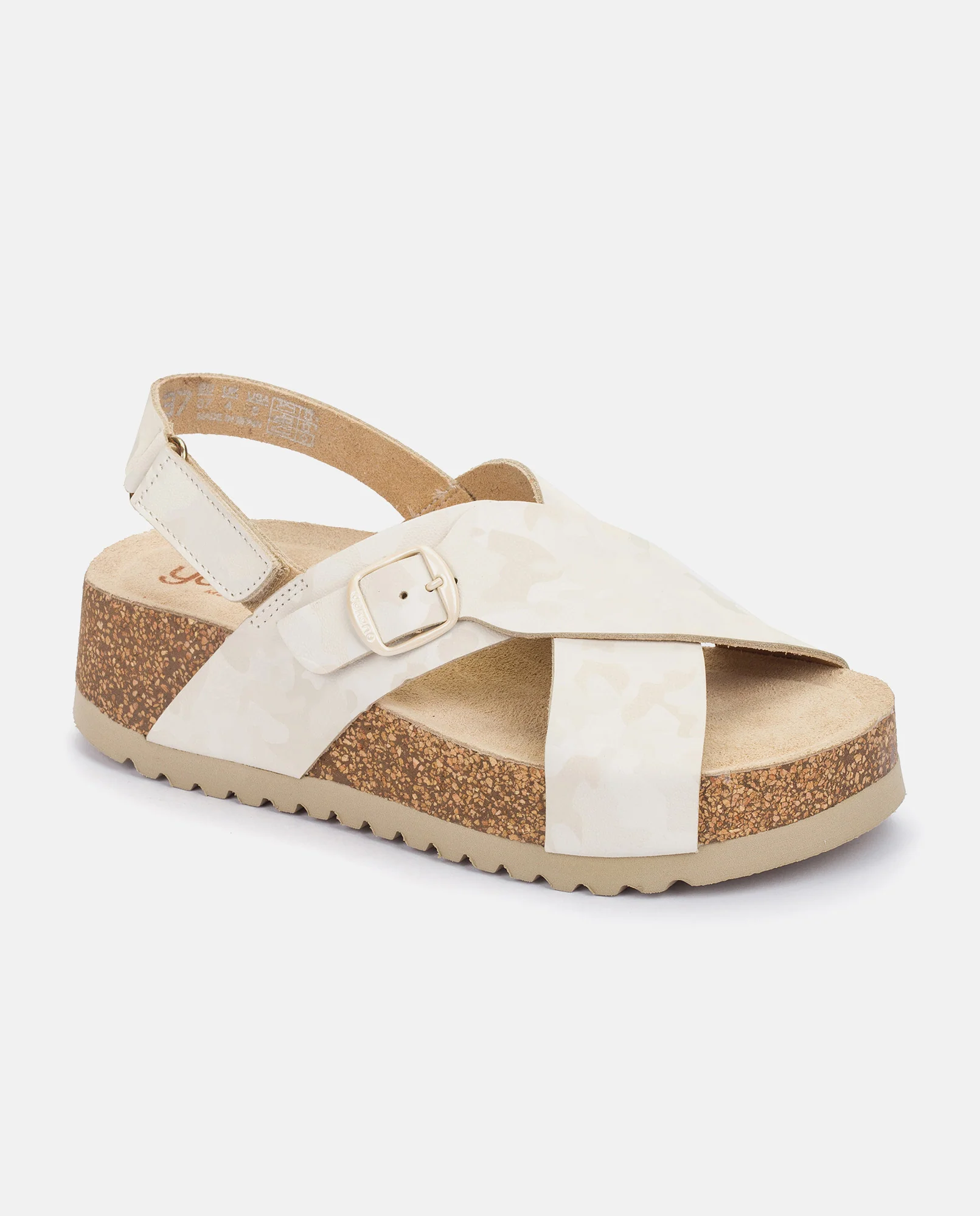 Sandalia de plataforma Velez 001 blanco - Image 8