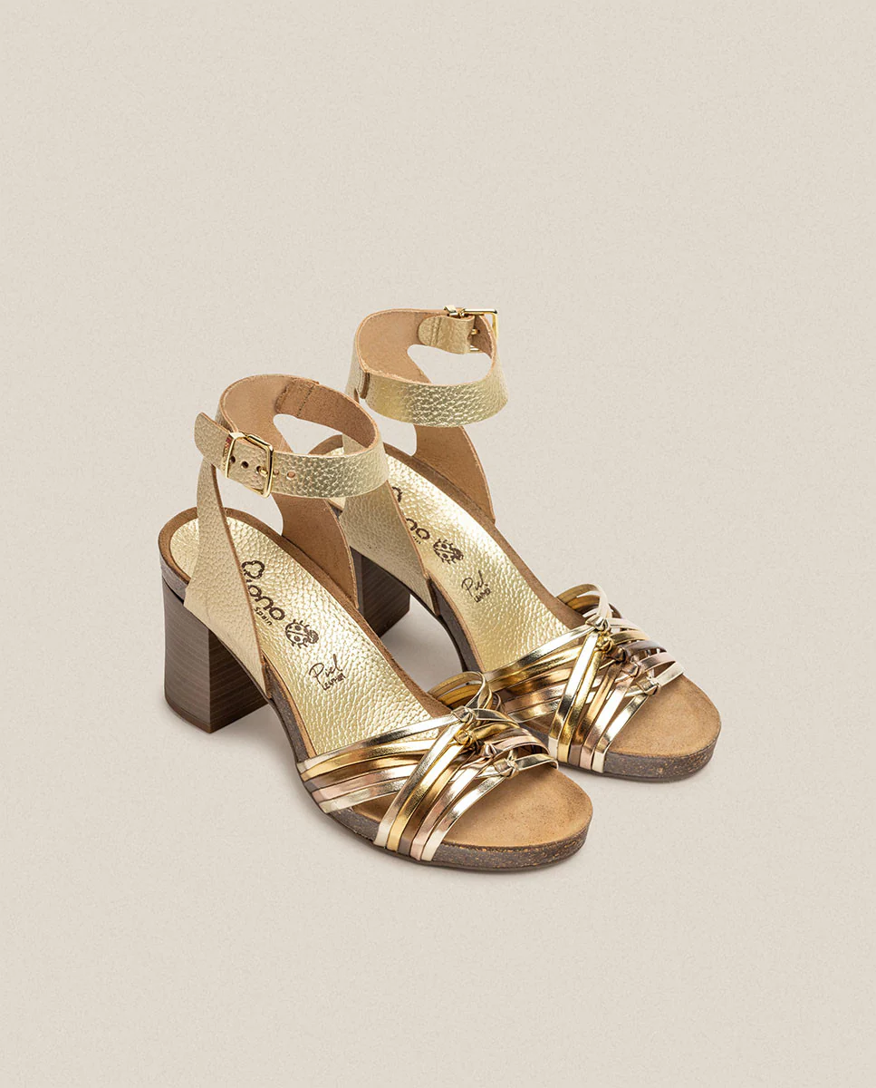 Sandalia de tacón Ponza 005 dorado - Image 4