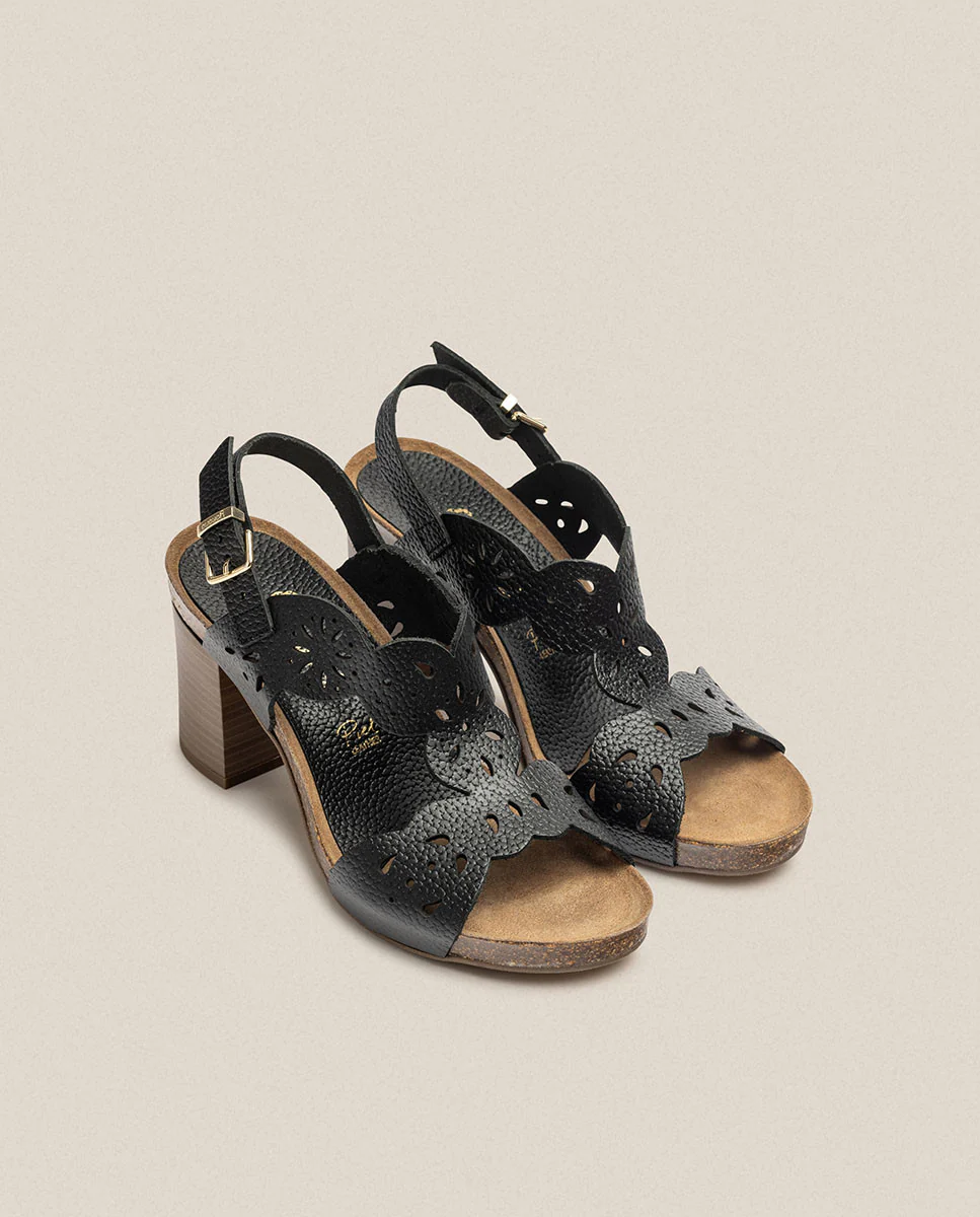 Sandalia de tacón Ponza 006 negro - Image 4