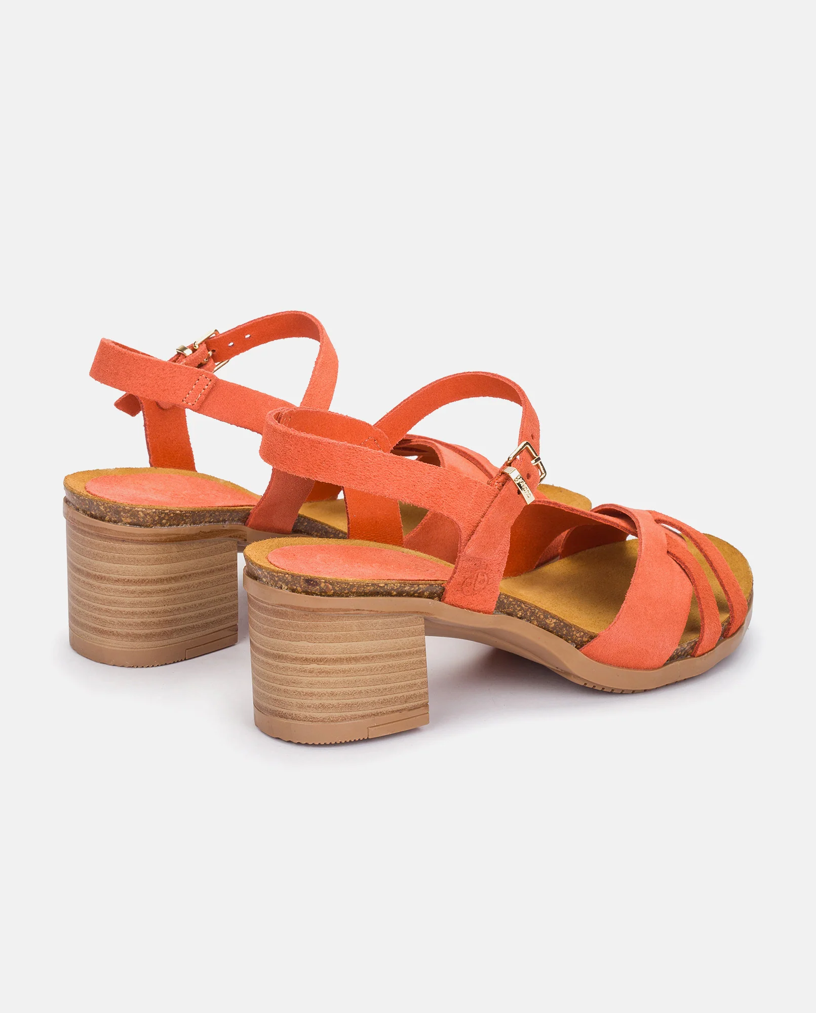 Sandalia de tacón Soller 001 naranja - Image 4