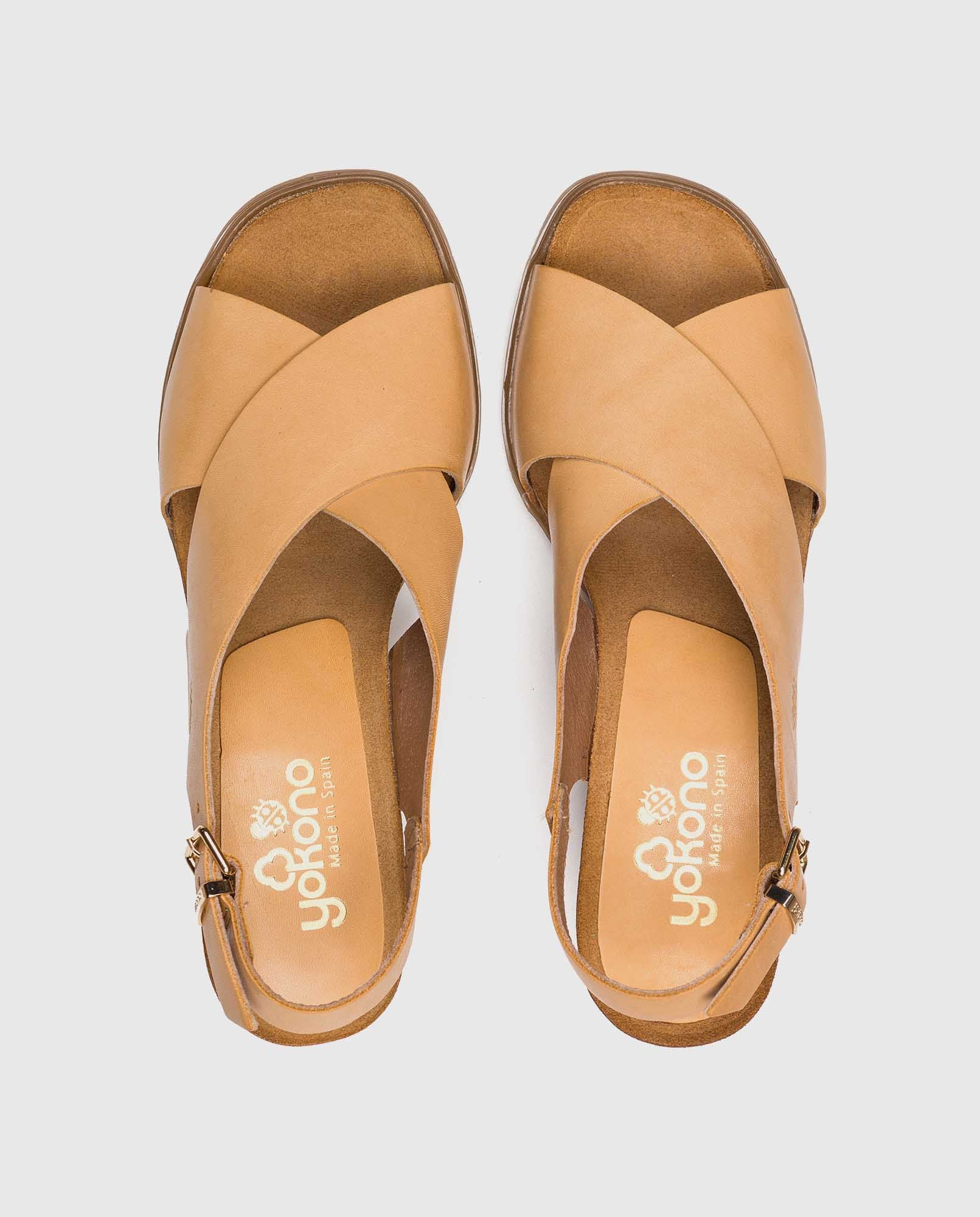 Sandalia de tacón Zahara 008 beige - Image 5