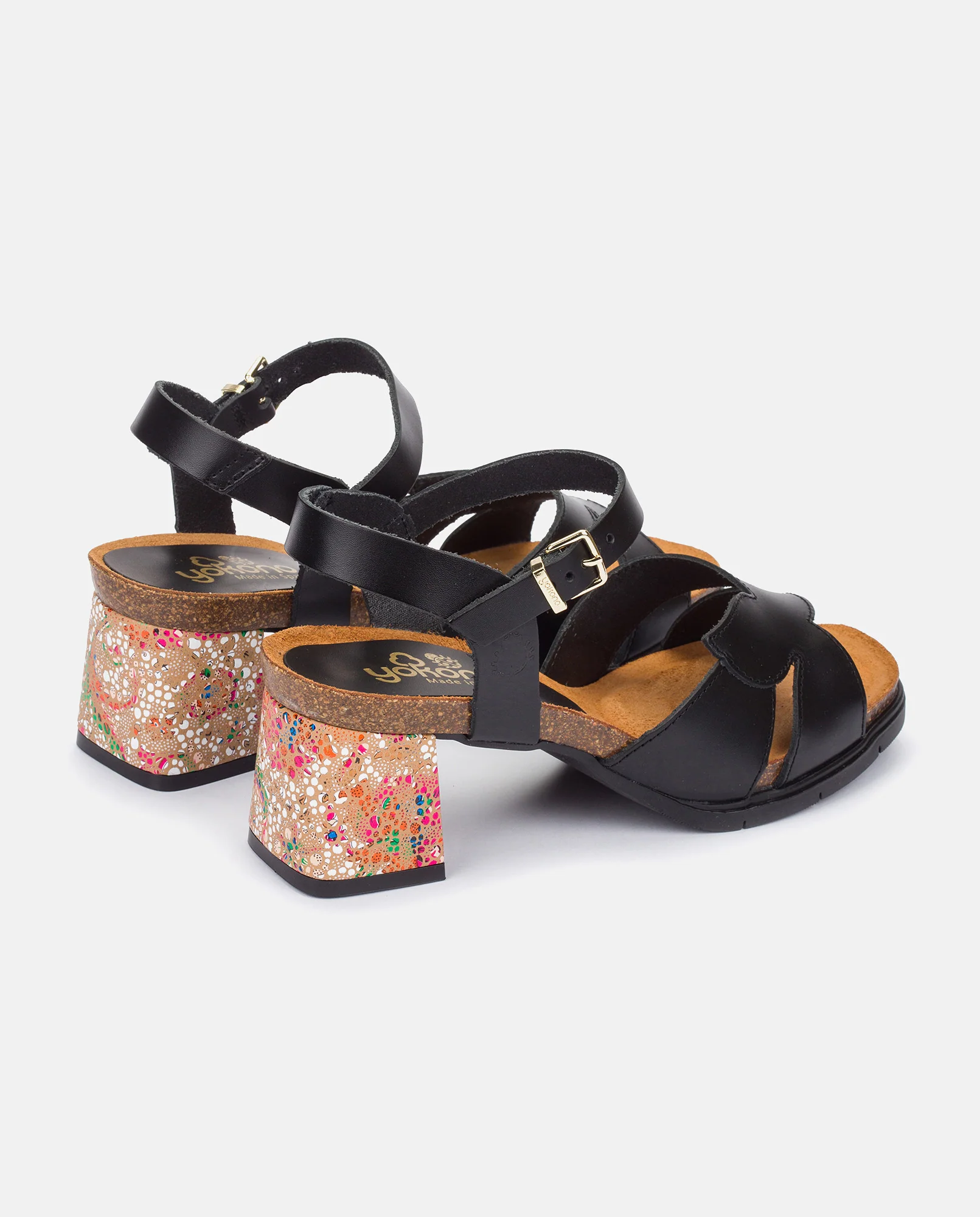 Sandalia de tacón Zahara 013 negro - Image 5