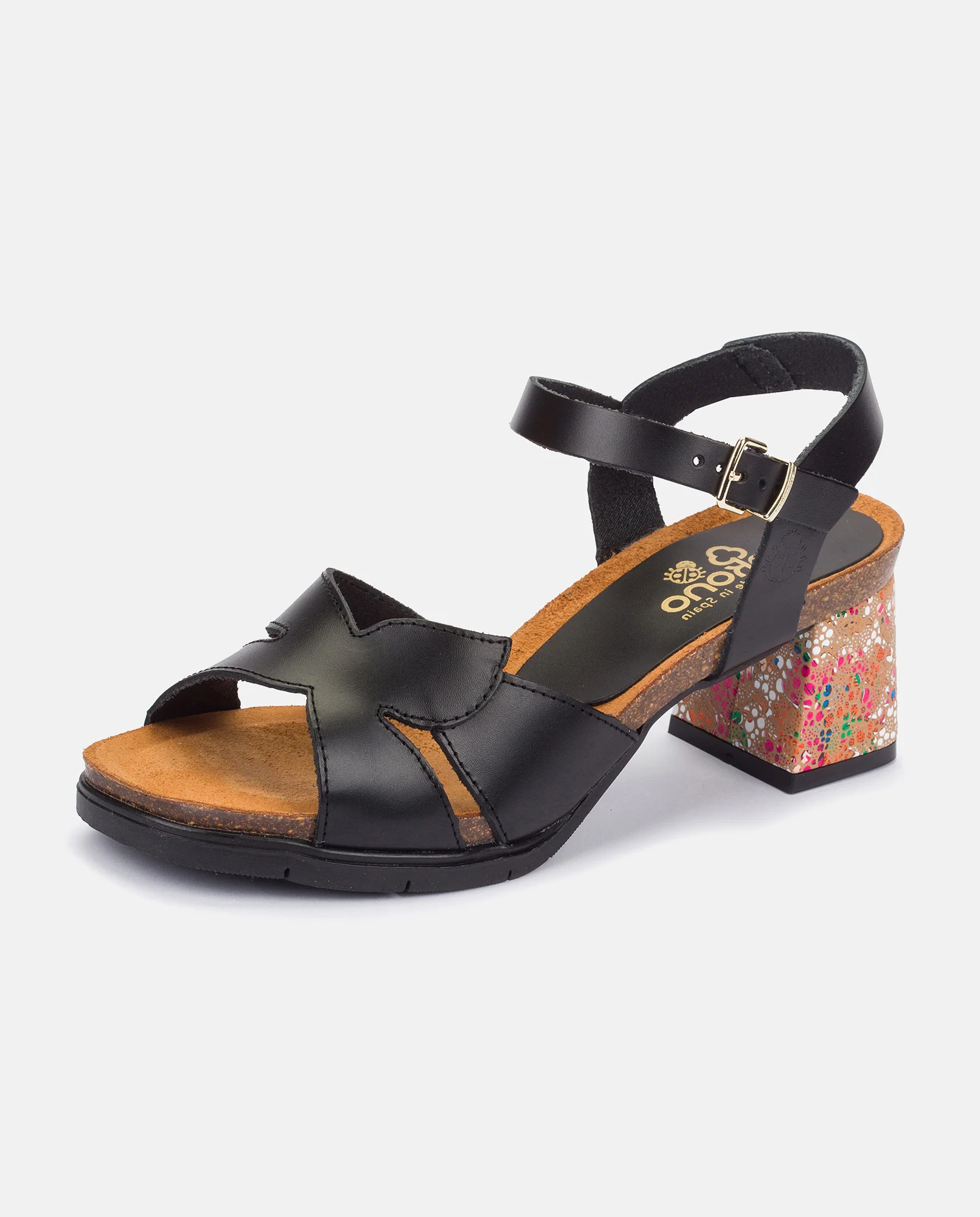 Sandalia de tacón Zahara 013 negro - Image 8