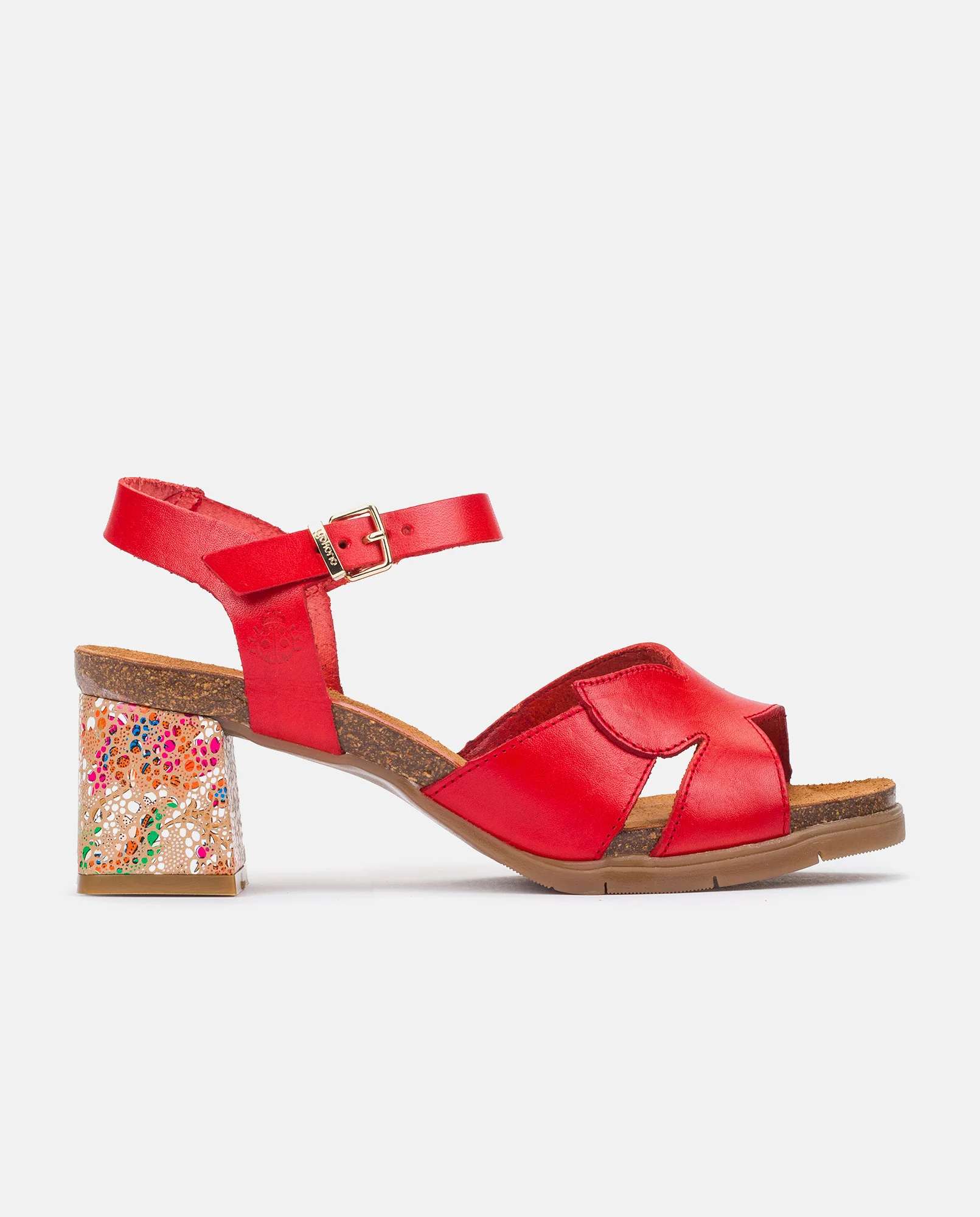 Sandalia de tacón Zahara 013 rojo