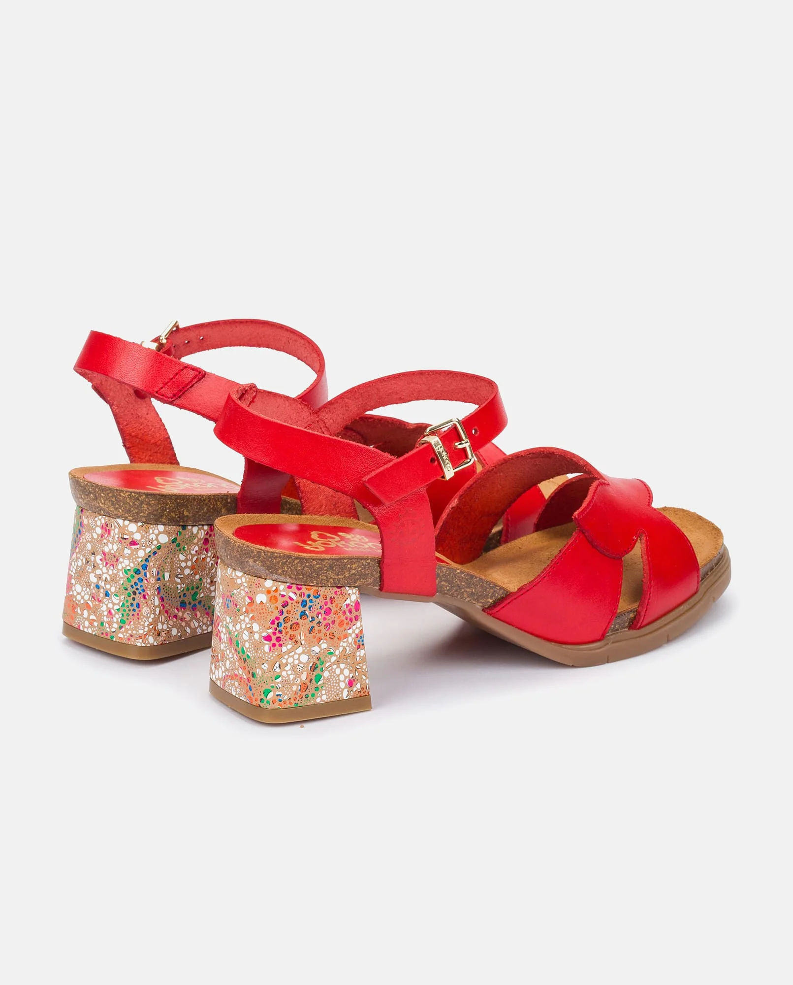 Sandalia de tacón Zahara 013 rojo - Image 4