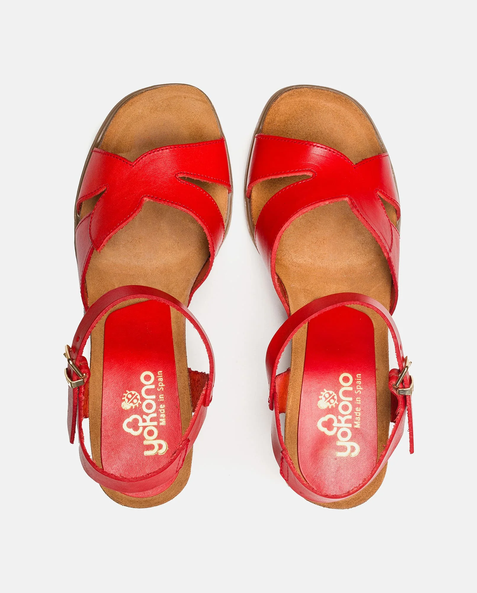 Sandalia de tacón Zahara 013 rojo - Image 5