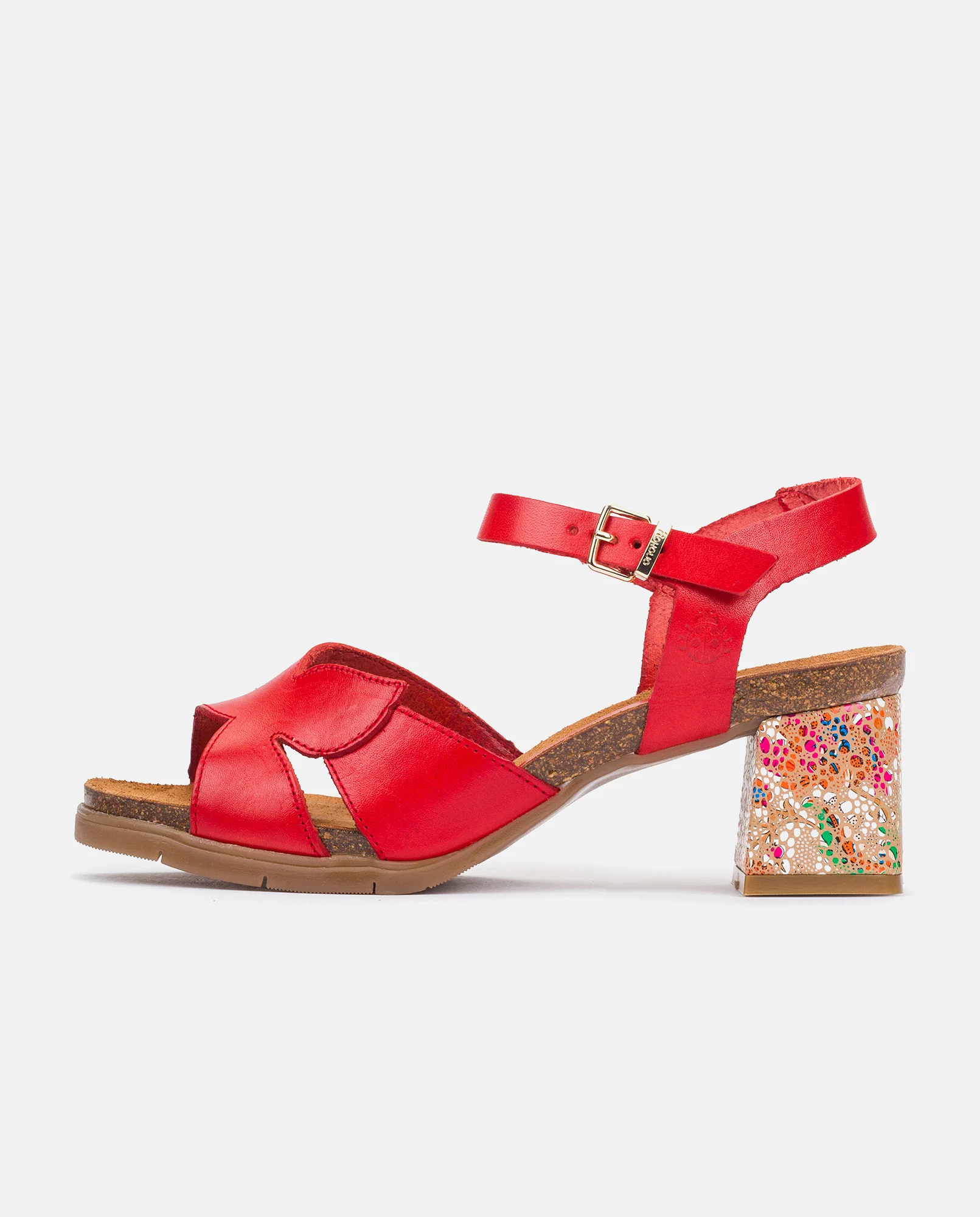 Sandalia de tacón Zahara 013 rojo - Image 6