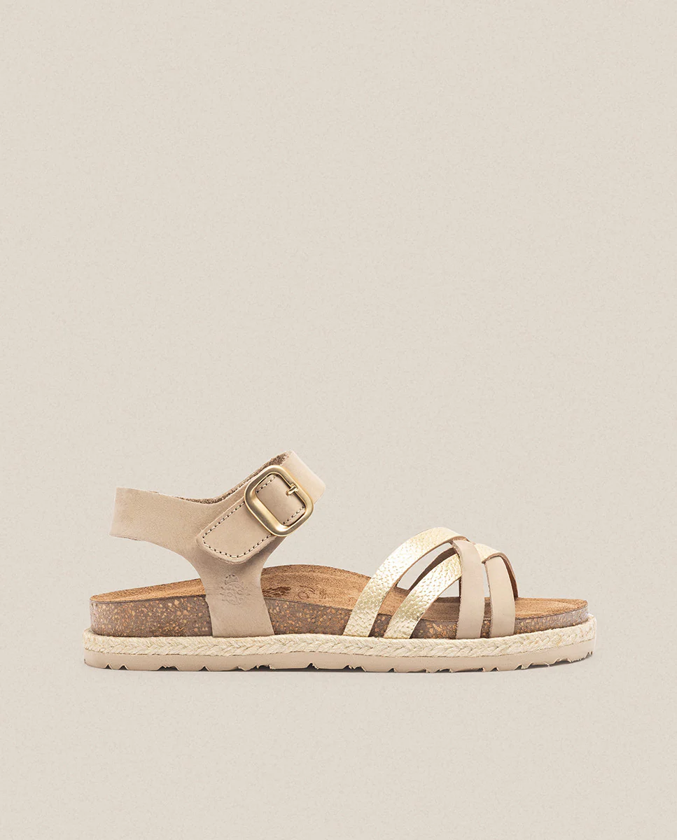 Sandalia plana Arena 001 beige