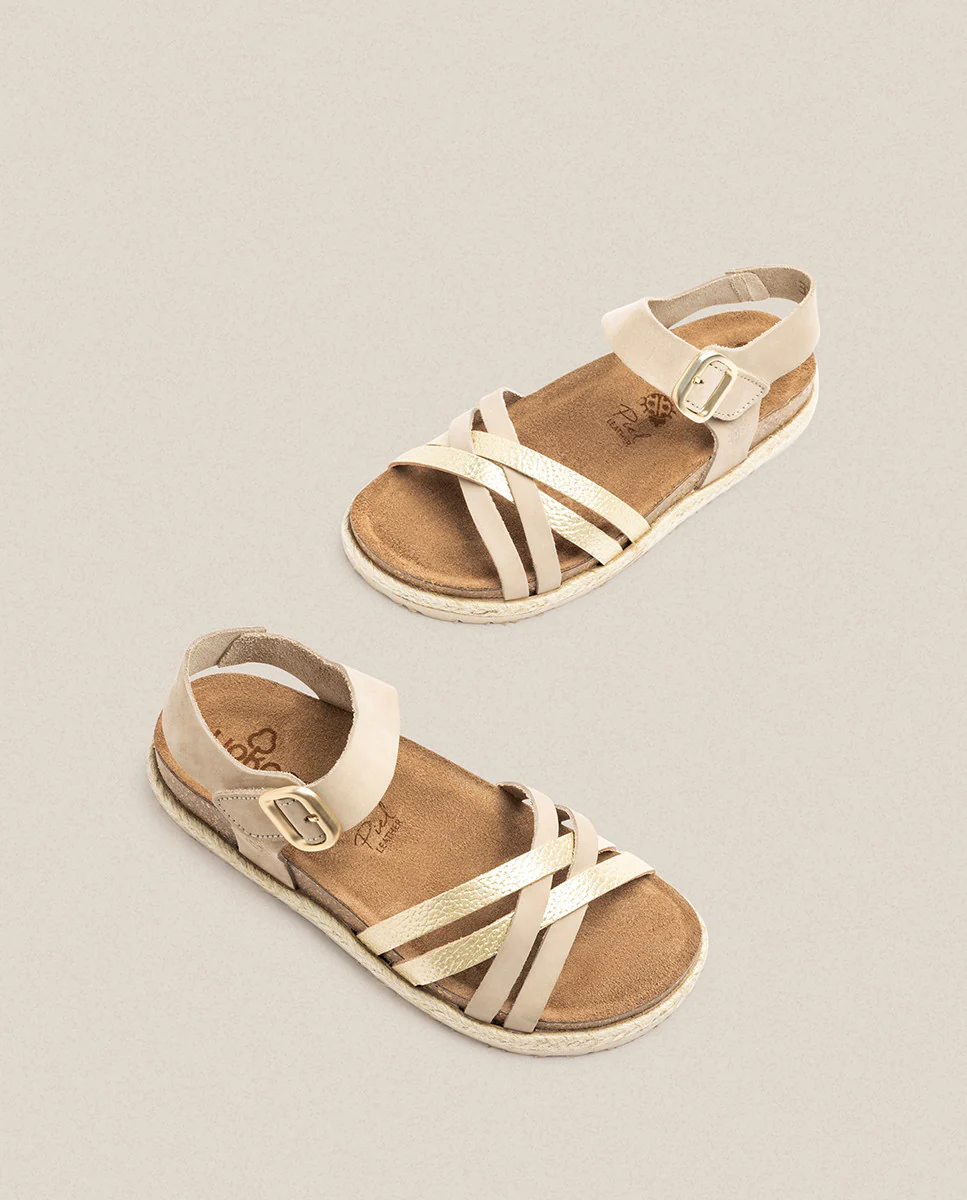 Sandalia plana Arena 001 beige - Image 2