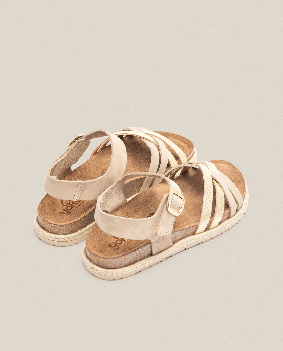 Sandalia plana Arena 001 beige - Image 3