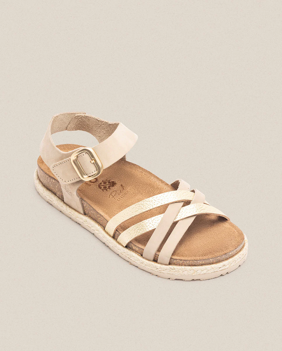 Sandalia plana Arena 001 beige - Image 4