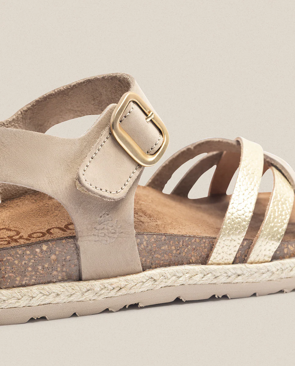 Sandalia plana Arena 001 beige - Image 5