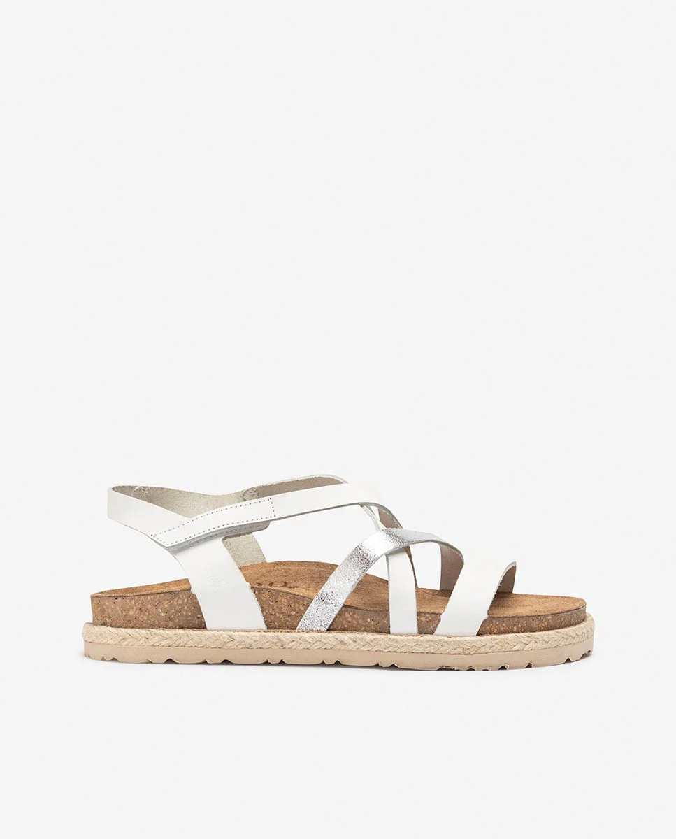 Sandalia plana ARENA-002 blanco