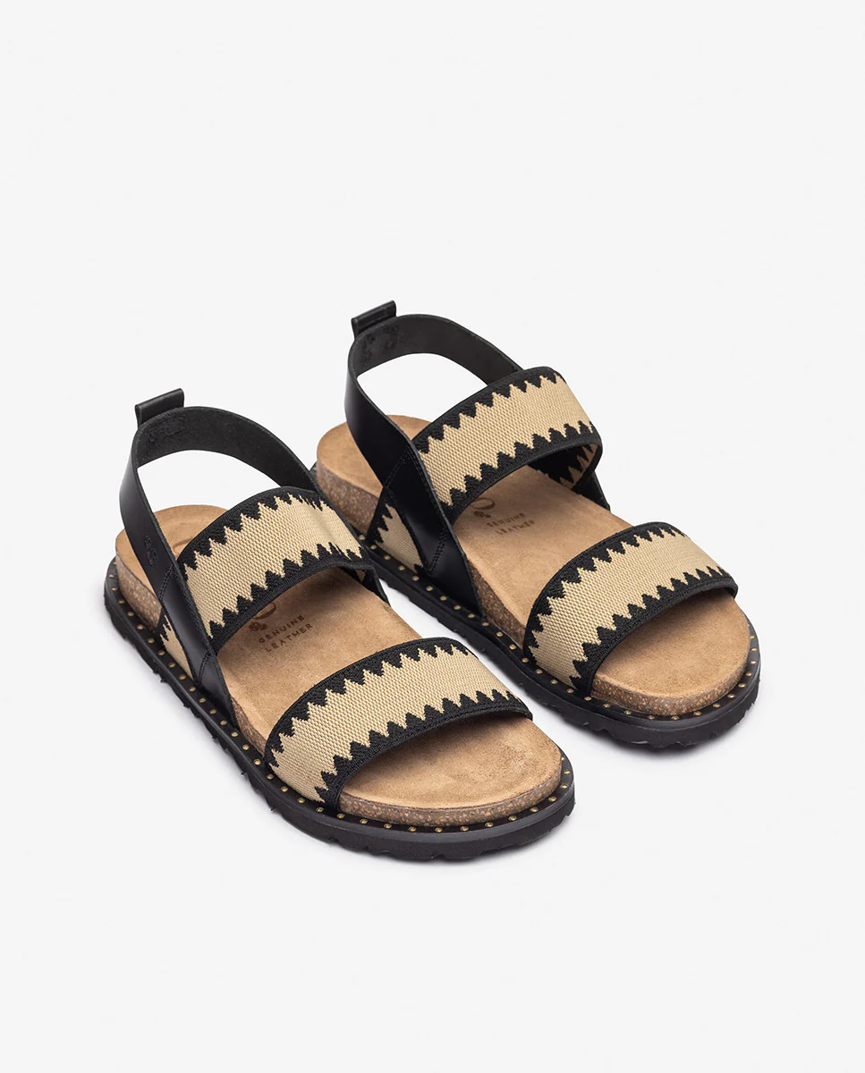 Sandalia plana BOLUS-255 negro - Image 3