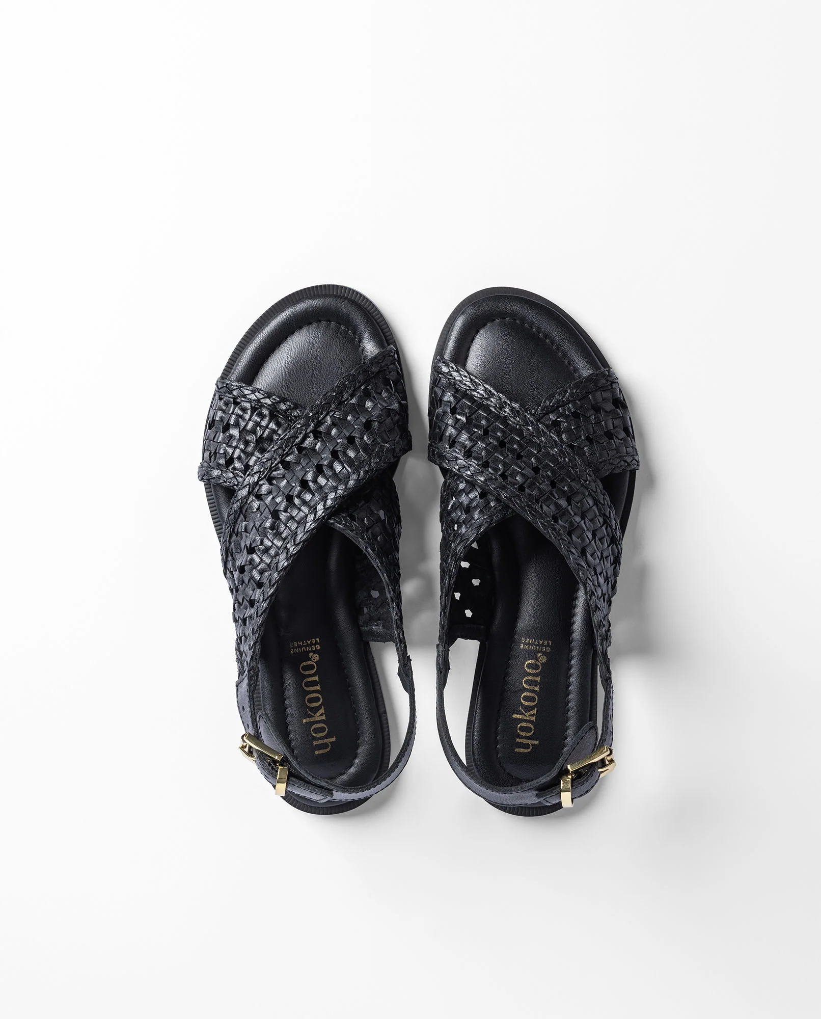 Sandalia plana CRES-252 negro - Image 2