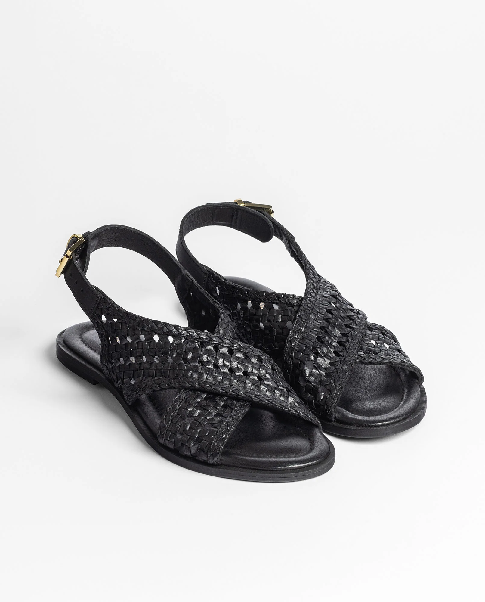 Sandalia plana CRES-252 negro - Image 3